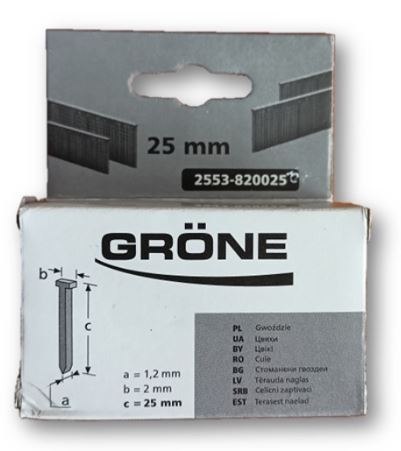 Gwoździe do gwoździarek 25mm 1000 szt.