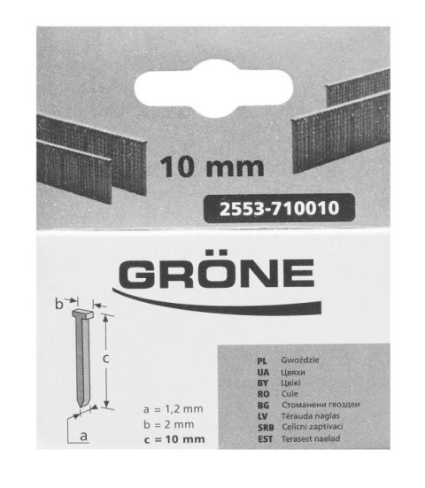 Gwoździe do gwoździarki 10mm 1000 szt.