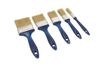 Pędzle malarskie płaskie Zestaw 5szt, Idealne do lakierów i farb akrylowych