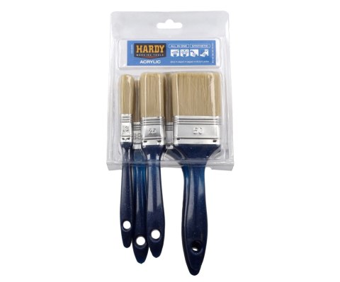 Pędzle malarskie płaskie Zestaw 5szt, Idealne do lakierów i farb akrylowych