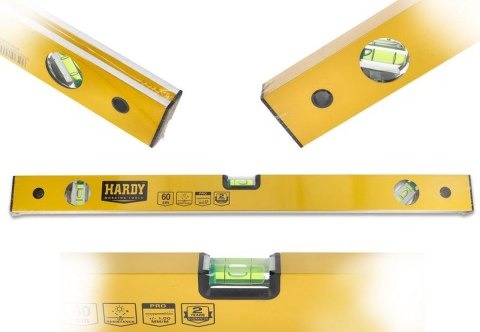 Poziomica 60 cm 3 libelki Hardy seria 42