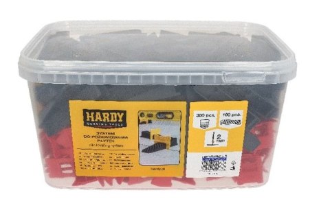System do poziomowania płytek 2 mm Klipsy + Kliny 400 sztuk Hardy