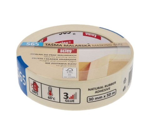 Taśma maskująca Scley 30mm x 50m *565* do odcinania kolorów