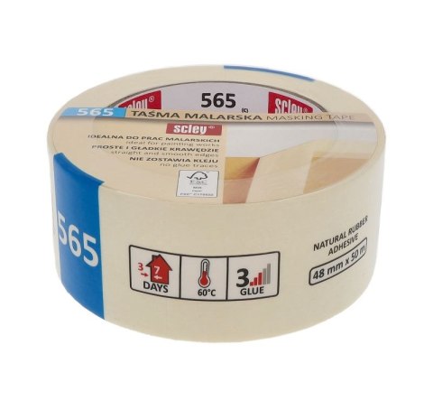 Taśma maskująca długa Scley 48mm x 50m *565* do odcinania kolorów