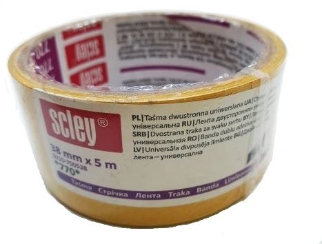 Taśma montażowa dwustronna uniwersalna 38mm x 5m, Scley seria 770
