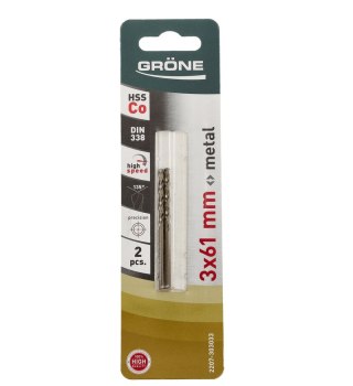 Wiertło do metalu Grone 3 x 61mm 2 szt