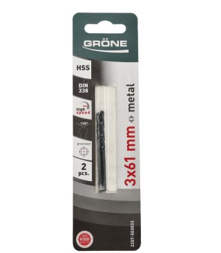 Wiertło do metalu Grone 3 x 61mm 2 szt
