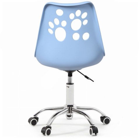Ergonomiczny fotel obrotowy krzesło biurowe dla dzieci błękitne