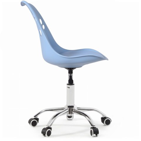 Ergonomiczny fotel obrotowy krzesło biurowe dla dzieci błękitne