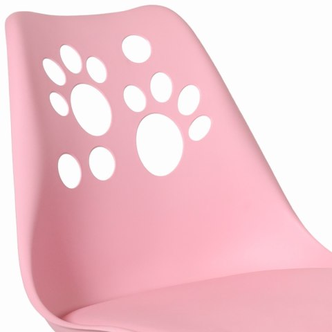 Ergonomiczny fotel obrotowy krzesło biurowe dla dzieci różowe