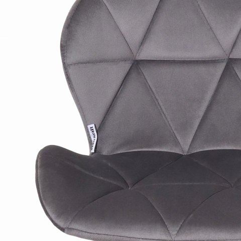 Fotel biurowy krzesło obrotowe welurowe dla dziecka grafitowe