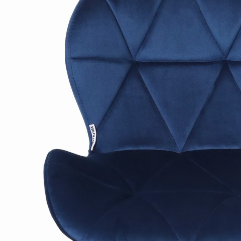 Fotel biurowy krzesło obrotowe welurowe dla dziecka granatowe