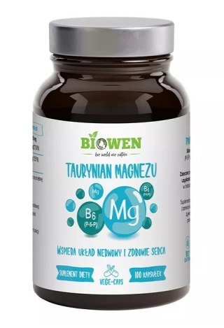 TAURYNIAN MAGNEZU + WITAMINA B6 100 KAPSUŁEK - BIOWEN
