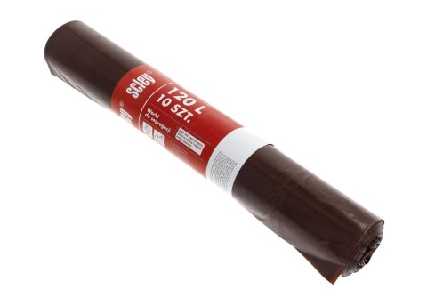 Worki na śmieci Scley 120L brązowe 10 sztuk segregacja BIO