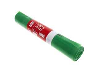 Worki na śmieci Scley 120L zielone 10 sztuk segregacja SZKŁO