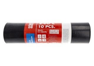 Worki na śmieci Scley 240L MOCNE czarne UNIWERSALNE 10 sztuk