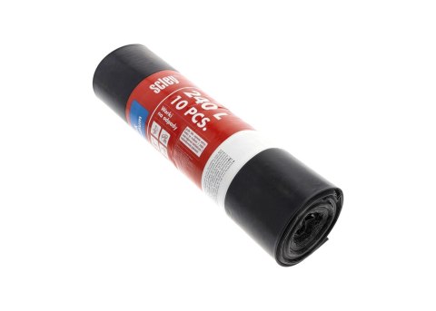 Worki na śmieci Scley 240L MOCNE czarne UNIWERSALNE 10 sztuk