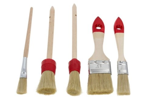 Zestaw pędzli 5szt płaskich prostych i pierścieniowych KAEM