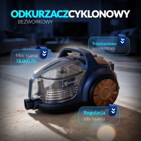 AD 7076 Odkurzacz cyklonowy 3,5 l | filtr hepa 13 | 5 końcówek w zestawie