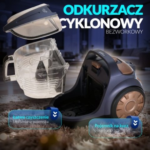 AD 7076 Odkurzacz cyklonowy 3,5 l | filtr hepa 13 | 5 końcówek w zestawie