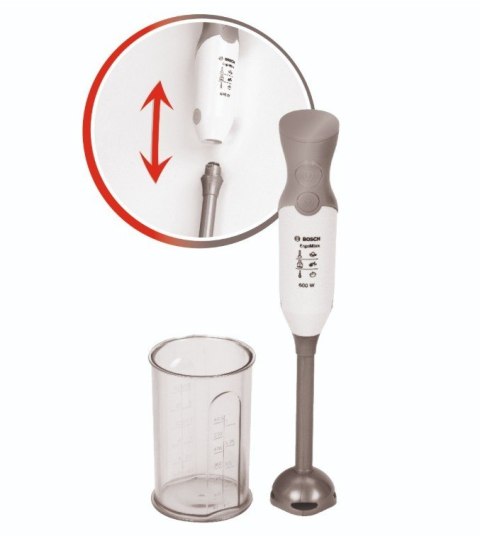 Blender bosch z pojemnikiem srebrny