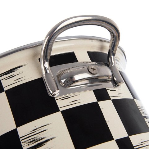 Garnek Emaliowany 4 L ORION SZACHOWNICA 22 cm Indukcja Zmywarka