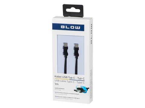 66-155# Przyłącze usb-c - usb-c 2.0 1,0m czarne plecionka