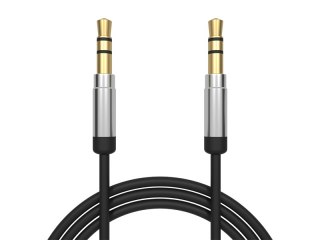 91-270# Przyłącze wtyk 3,5st-wtyk 3,5st 1m metal aux