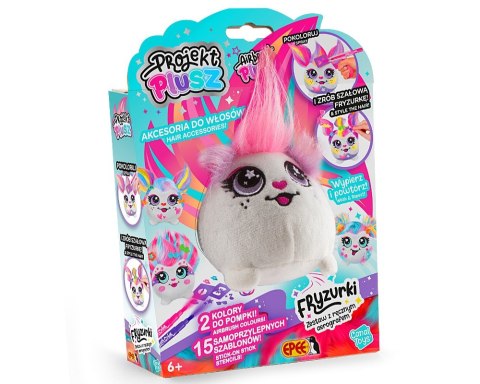 Maskotka projekt plusz fryzurki - zestaw z ręcznym aerografem różyczka