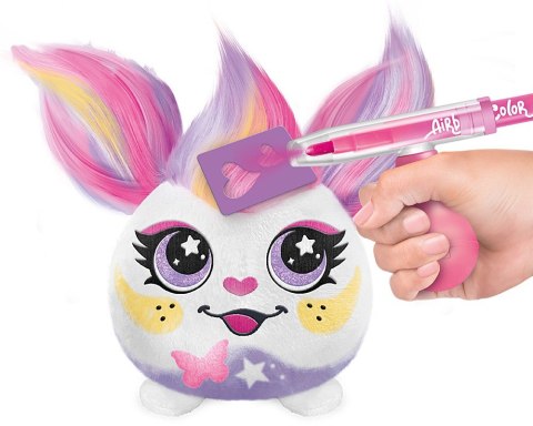 Maskotka projekt plusz fryzurki - zestaw z ręcznym aerografem różyczka