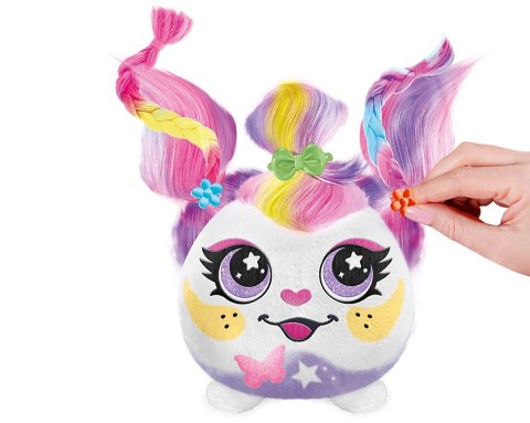 Maskotka projekt plusz fryzurki - zestaw z ręcznym aerografem różyczka