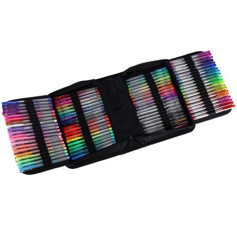 Długopisy żelowe kolorowe w etui 100 sztuk + 100 wkładów