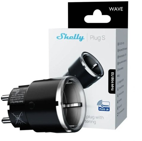 Shelly Wave Plug S - Z-Wave 800 inteligentne gniazdo Black