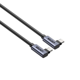 UNITEK KABEL USB-C KĄTOWY 90°/90° PD 100W M/M 1M