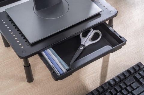 GEMBIRD REGULOWANA PODSTAWKA POD MONITOR Z SZUFLADĄ (PROSTOKĄT)