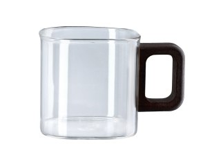 Kubek szklany z ozdobnym uchem, mini