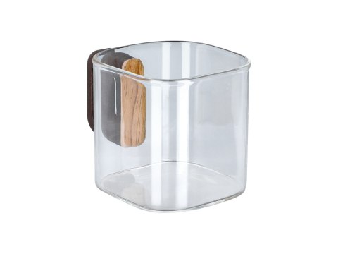 Kubek szklany z ozdobnym uchem, mini