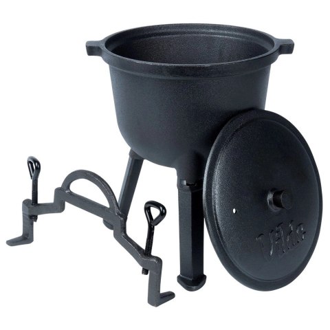 Kociołek Żeliwny Myśliwski na Nóżkach z Pokrywką VILDE CAST LINE 4 L