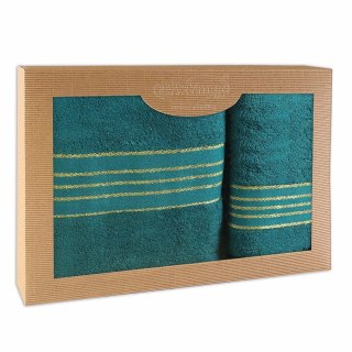 Ręcznik D Bawełna 100% Tiwano Ciemny Turkus (P) 50x90+70x140 kpl.