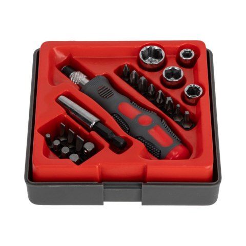 10022 Wkrętak z końcówkami i nasadkami CrV, zestaw 22 elementy, Proline