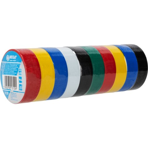 13129 Taśma izolacyjna PVC 19mm x 0.13mm x 10m, 10 krążków