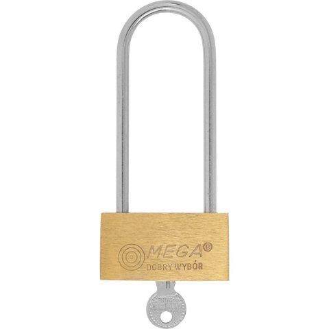 24150K Kłódka mosiężna długi kabłąk 50mm karta, Mega