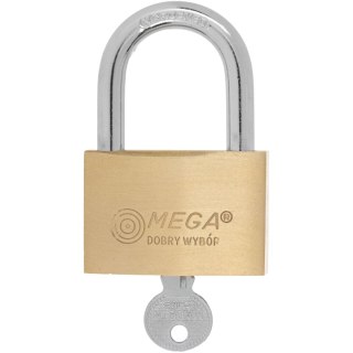 24240K Kłódka kabłąkowa mosiężna 40mm karta, Mega