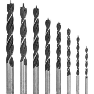 Wiertła do drewna kpl. szt.8 (3-10mm) w etui