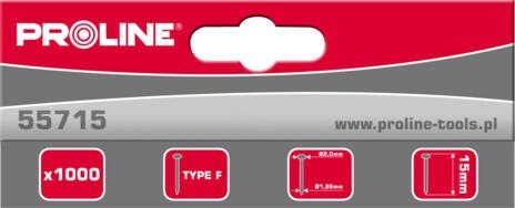 Gwoździe typ f, 40mm, 2.0*1,26mm, 1000 szt, proline