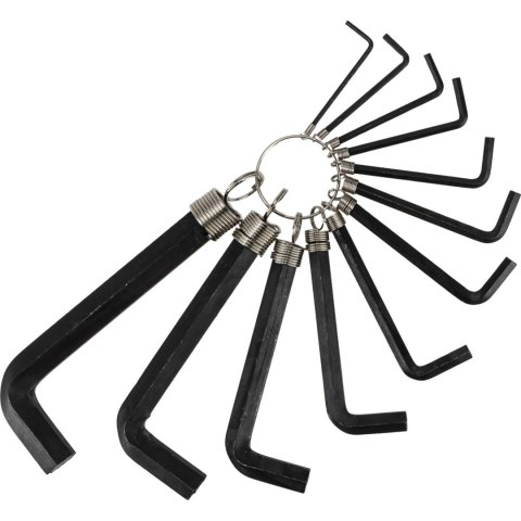 Klucze imbusowe (2-14mm) kpl. 12 szt. na kółku, w etui