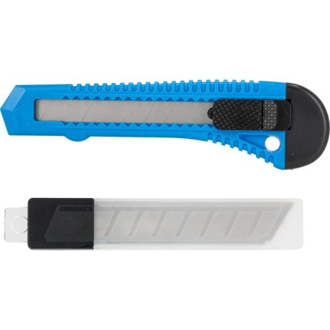 Nożyk z ostrzem łamanym 150/18mm + 10 szt. ostrzy zapasowych