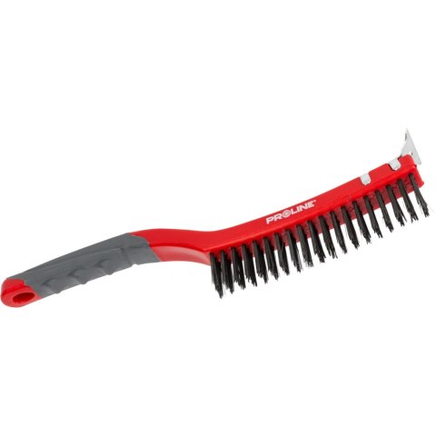 Szczotka druciana - stal, 3x19 rzędów, 340mm, proline