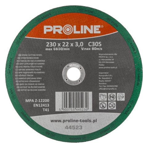Tarcza do cięcia kamienia, t41, 230x3.0x22c30s proline