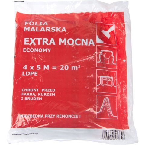 Folia budowlana ldpe 4*5m, extra mocna(grub.: ok.45 mikro-m)